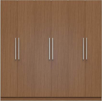 Manhattan Comfort Eldridge 2 0 3 Sectional Armoire Wardrobe Closet 6 Doors 4 Drawers 9 Shelves 3 Hanging Rods 91 L X 21 D X 90 H Maple Cream Amazon Co Uk Home Kitchen