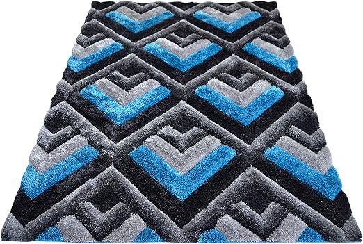 Amazon Com 3d Contemporary Super Soft Polyester Fiber Area Shaggy