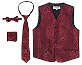 Gioberti Boy's 4 Piece Formal Paisley Vest