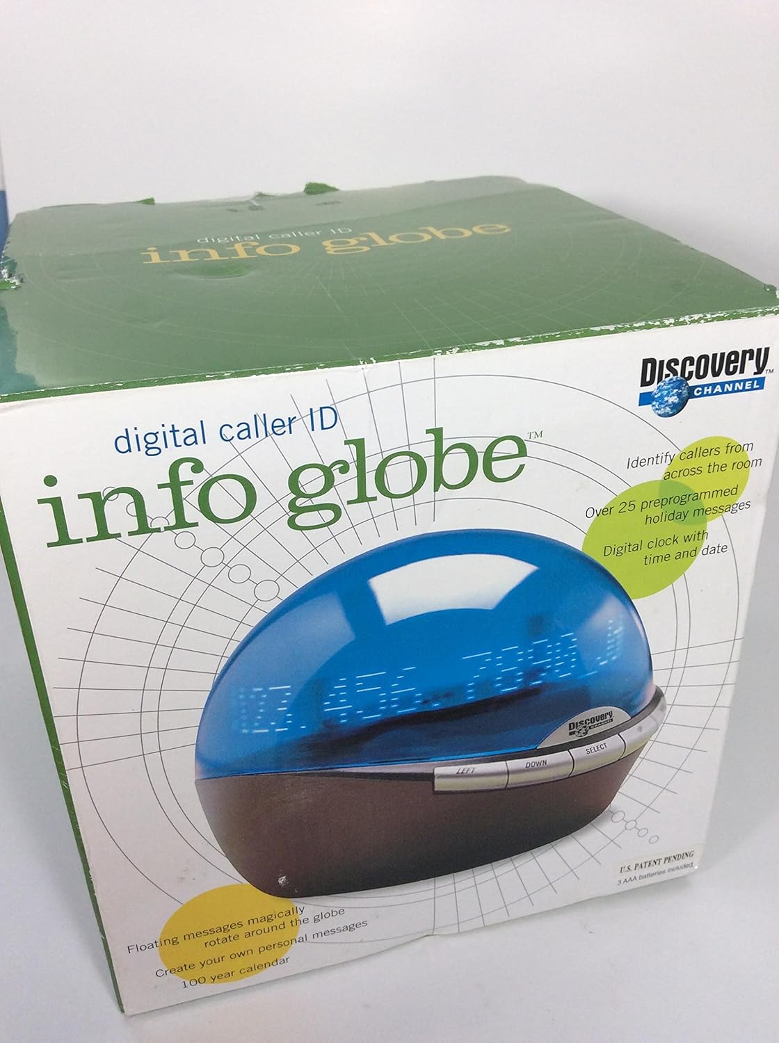 Digital Caller Id Info Globe with Clock: Electronics