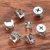 qxayxa 80 Pcs Cam Lock Fittings Furniture Connector Nuts Zinc Alloy view 3