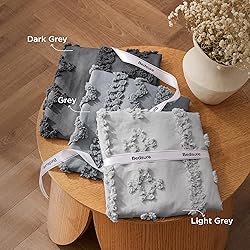Bedsure Tufted Boho Comforter Set King Size - Dark