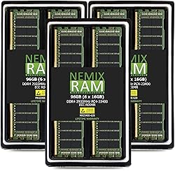 NEMIX RAM 96GB (6X16GB) DDR4 2933MHZ PC4-23400 ECC