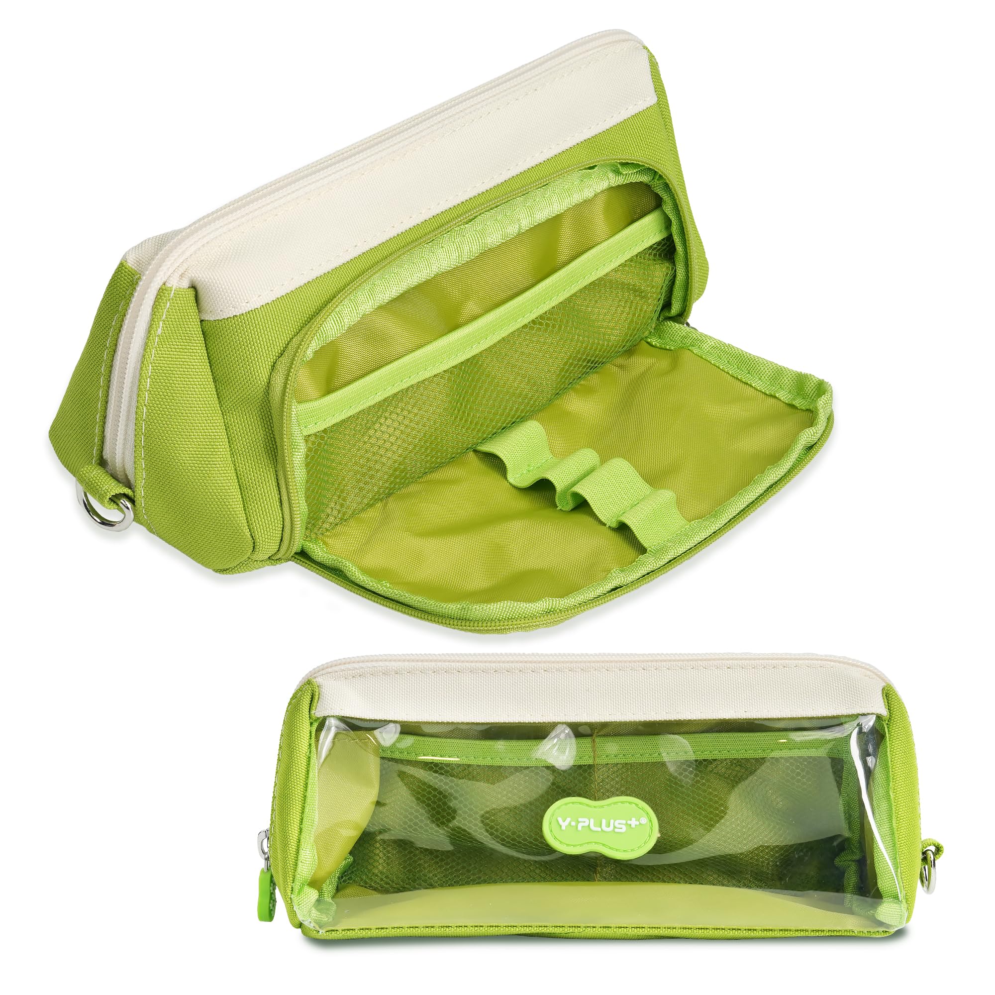 YPLUS Large Pencil Case for Girls Boys, Big Capacity Pencil Case Pouch Makeup Bag, Cute Stationery Set, School Supplies & Office Accessories - Green