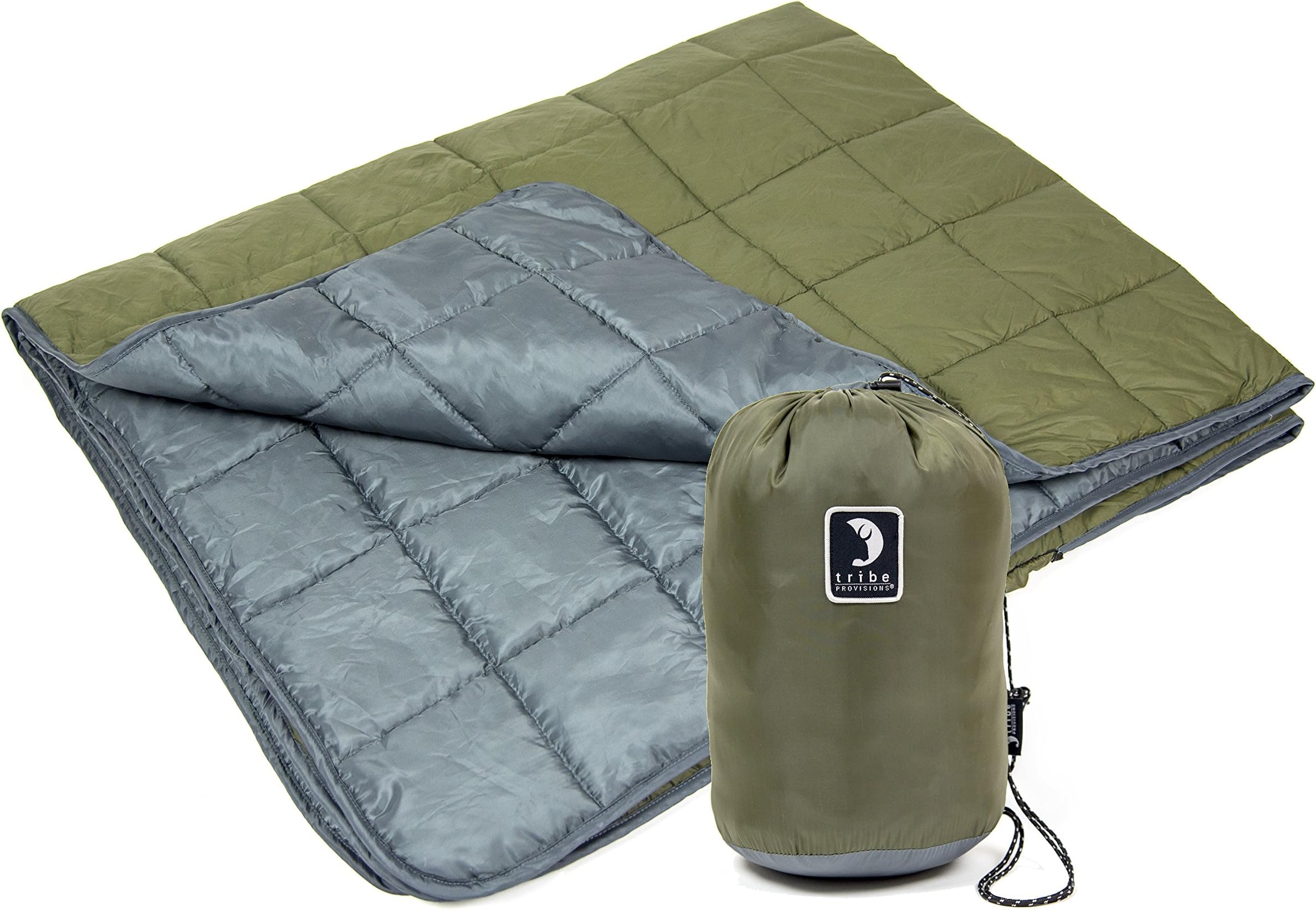 Tribe Provisions Camping Blanket (Green & Grey)