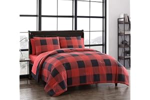 Buffalo Plaid 5 pièces Rouge et noir Lit dans un sac