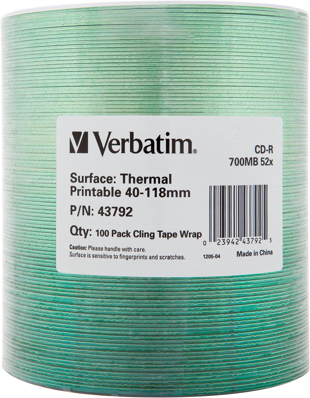Verbatim CD-R Printable 52x 700MB - Pack of 100