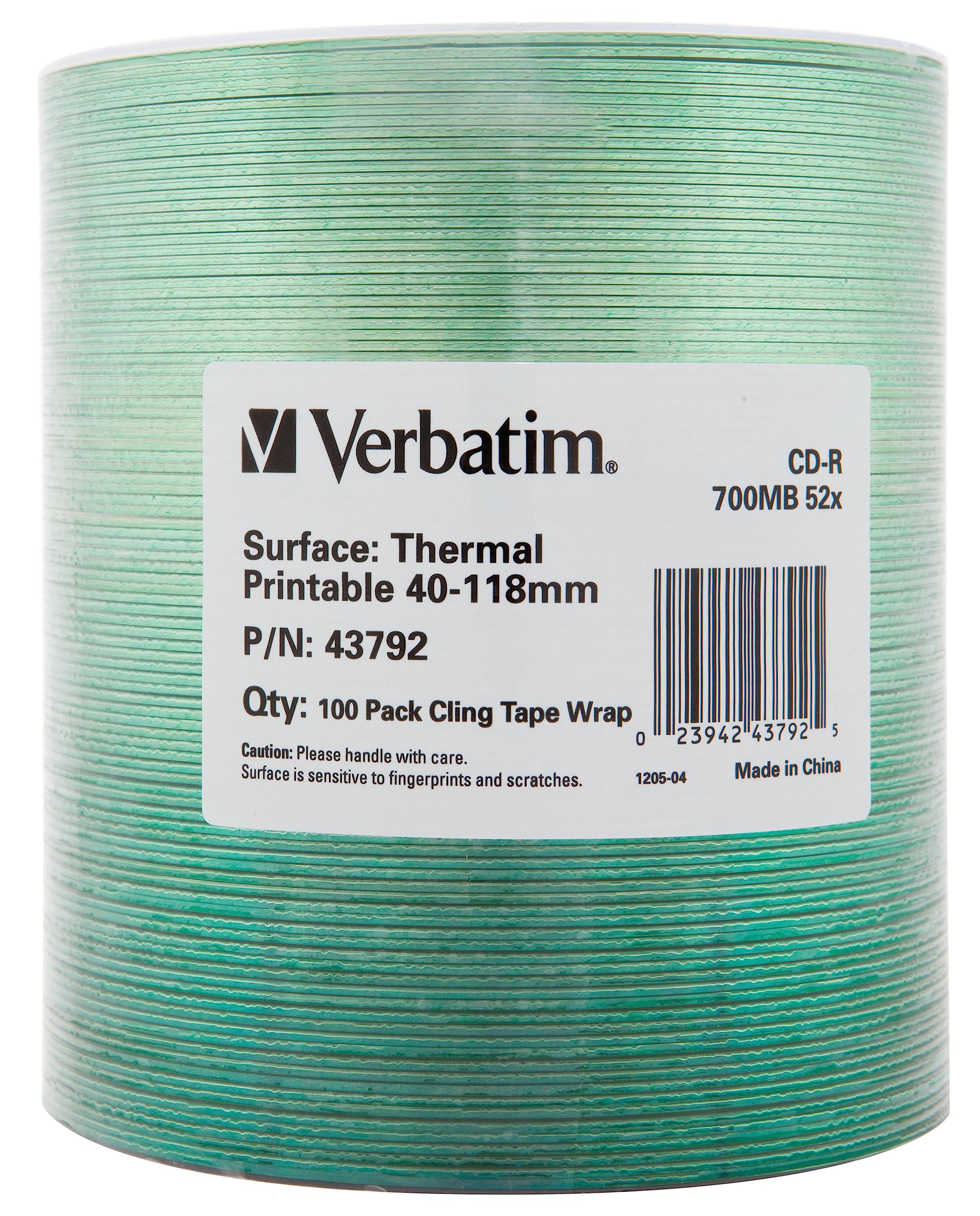 CD-R Printable, 52x 700MB, Pack of 100