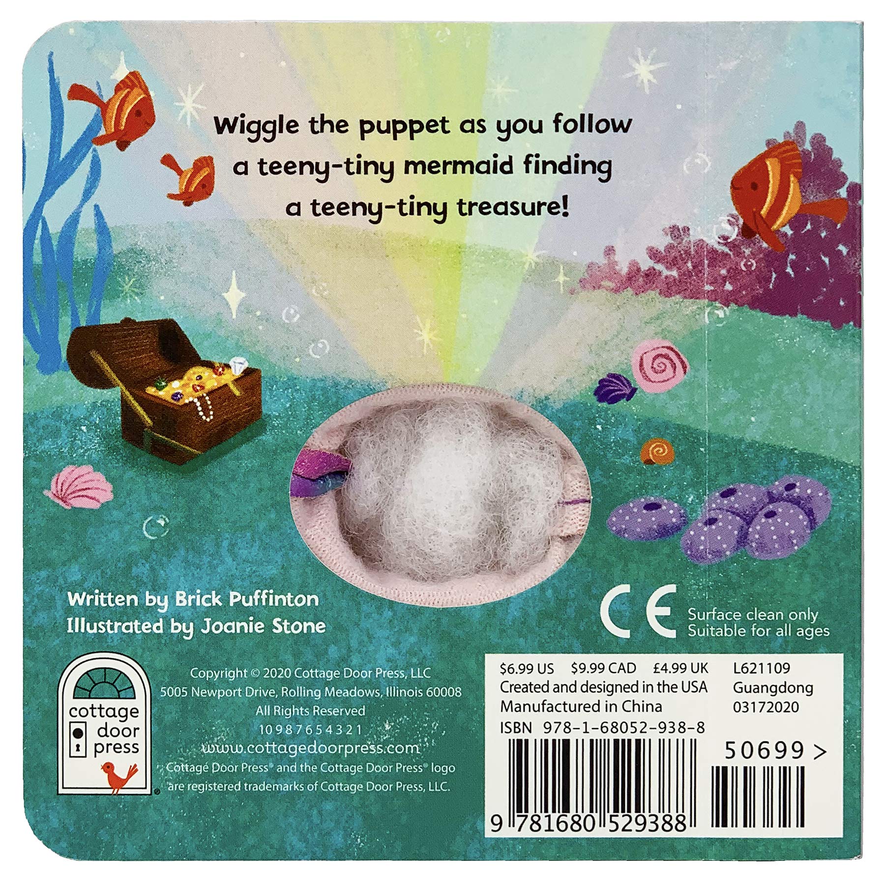 Teeny Tiny Mermaid Finger Puppet Board Book, Mythical & Magical Book for Mermaid Lovers Ages 1-4
