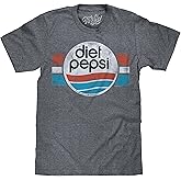 Tee Luv Men's Diet Pepsi Shirt - Retro Pepsi Logo Graphic Tee Shirt