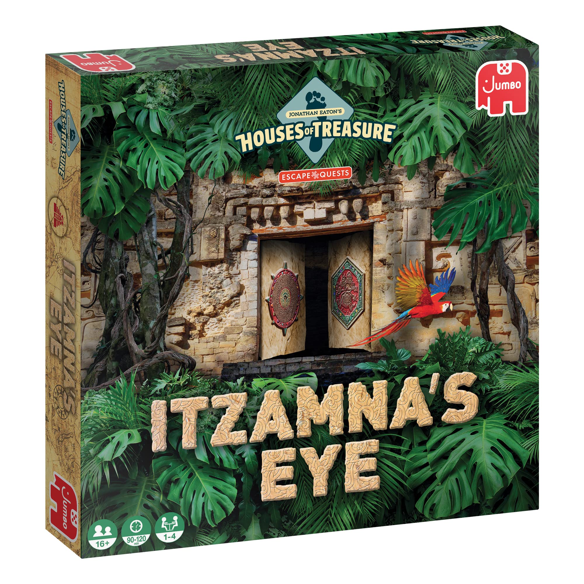 Jumbo, Escape Quests, Itzamna's Eye - Jonathan Eaton's Houses of Treasure, Escape Room Puzzle Game, 1-4 Players, Ages 16+