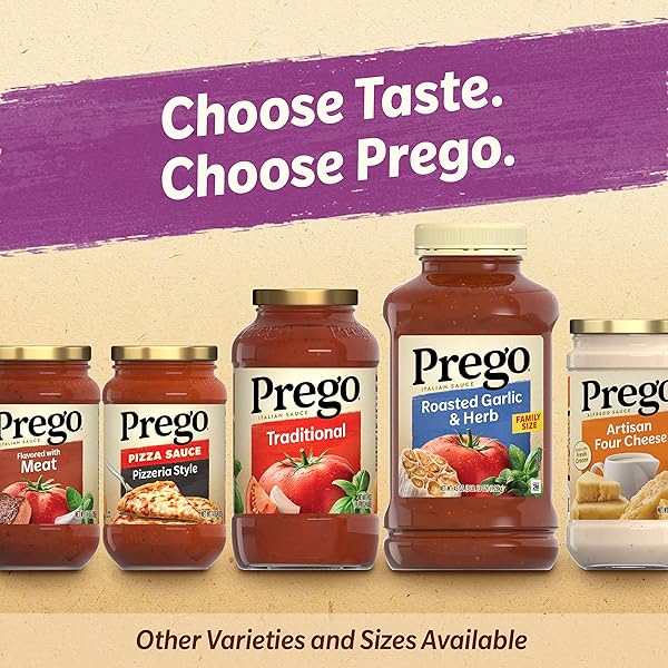 PREGO ALFREDO SAUCE WITH ROASTED GARLIC, 22 OZ JAR