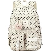 School Backpack for Teens Girls Women 15.6 Inch Laptop College Backpacks Corduroy Work Bag Kids Elementary Middle High School Bookbag Students Back Pack Travel Daypack Womens-Corduroy Beige Heart-1