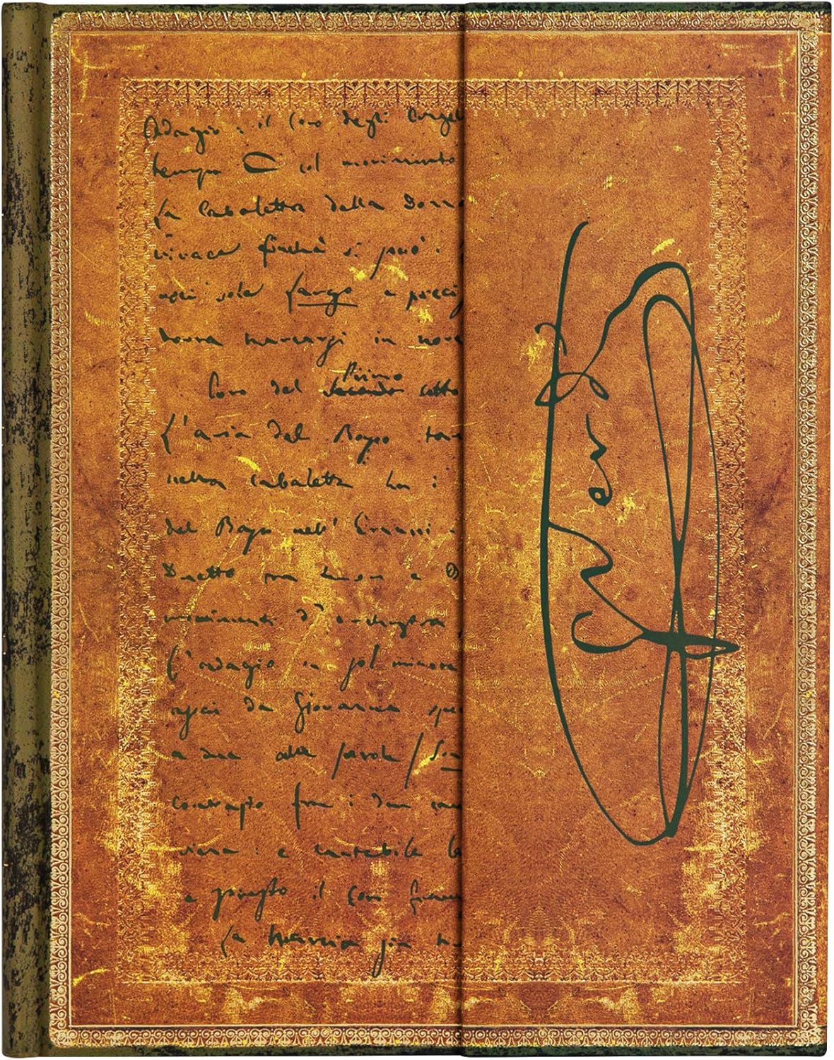 Paperblanks - Hardcover Journals, Verdi, Carteggio, Lined (Embellished Manuscripts Collection), Gelb, Ultra (230 x 180) - Image 4