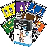 Stack 52 Dumbbell Exercise Cards. Dumbbell Workout Playing Card Game. Video Instructions Included. Perfect for Training with Adjustable Dumbbell Free Weight Sets and Home Gym Fitness.