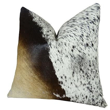 Amazon Com Thomas Collection Cowhide Pillow Tri Color Brown