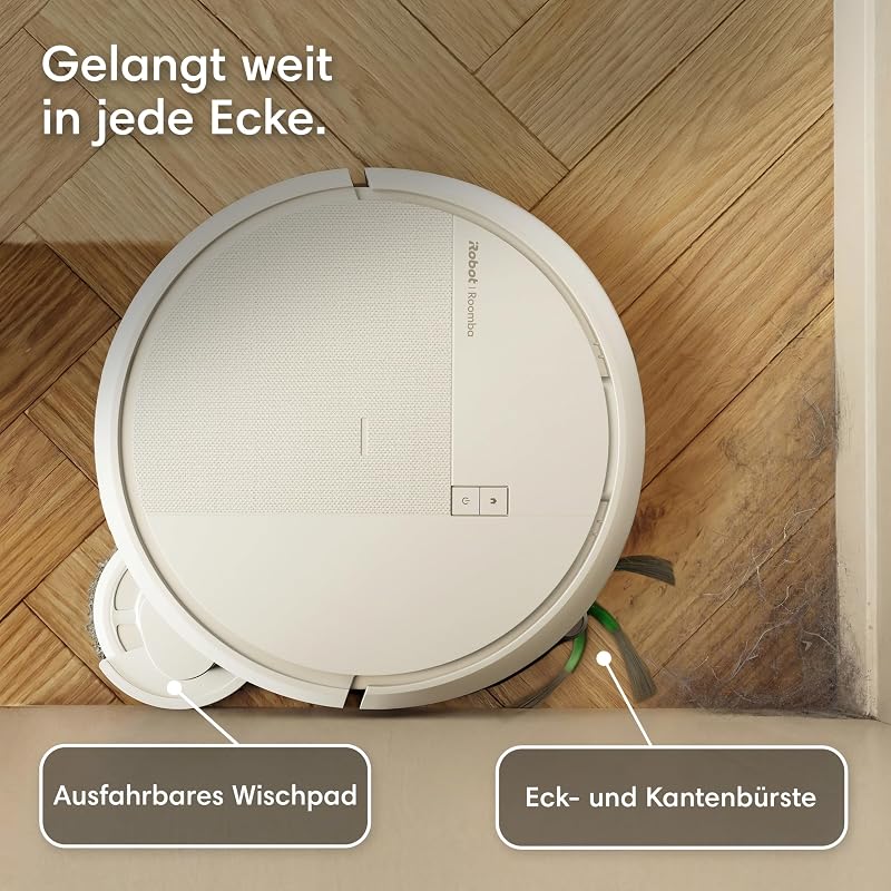 Roomba Plus 416 Saugroboter, AutoWash Basis, selbstreinigende Wischpads, Weiß