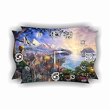 Amazon Com Pinocchio Reloj De Pared Hecho A Mano De 16 9 X 11 0