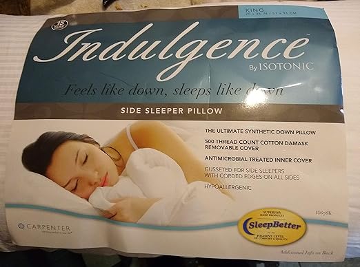 Amazon Com Indulgence Side Sleeper Pillow By Isotonic 36 X20