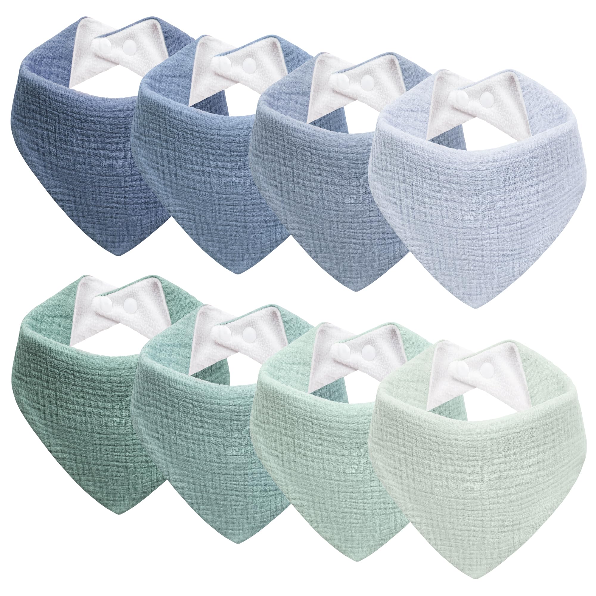 Photo 1 of *Factory Sealed*Kewlife gift Muslin Baby Bibs 8-Pack Baby Drool Bandana Bibs for Baby Girls Boys Infant Newborn Toddler Drooling and Teething