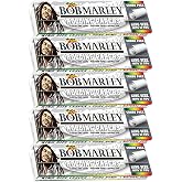 Bob Marley Rolling Paper - King Size (110mm) Ultra Thin Paper With Tips! - Pack of 5 Booklets! (33 Leaves + Tips Per Booklet)