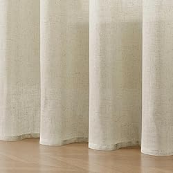 Joydeco Linen Curtains 96 Inch Length 2 Panel Sets