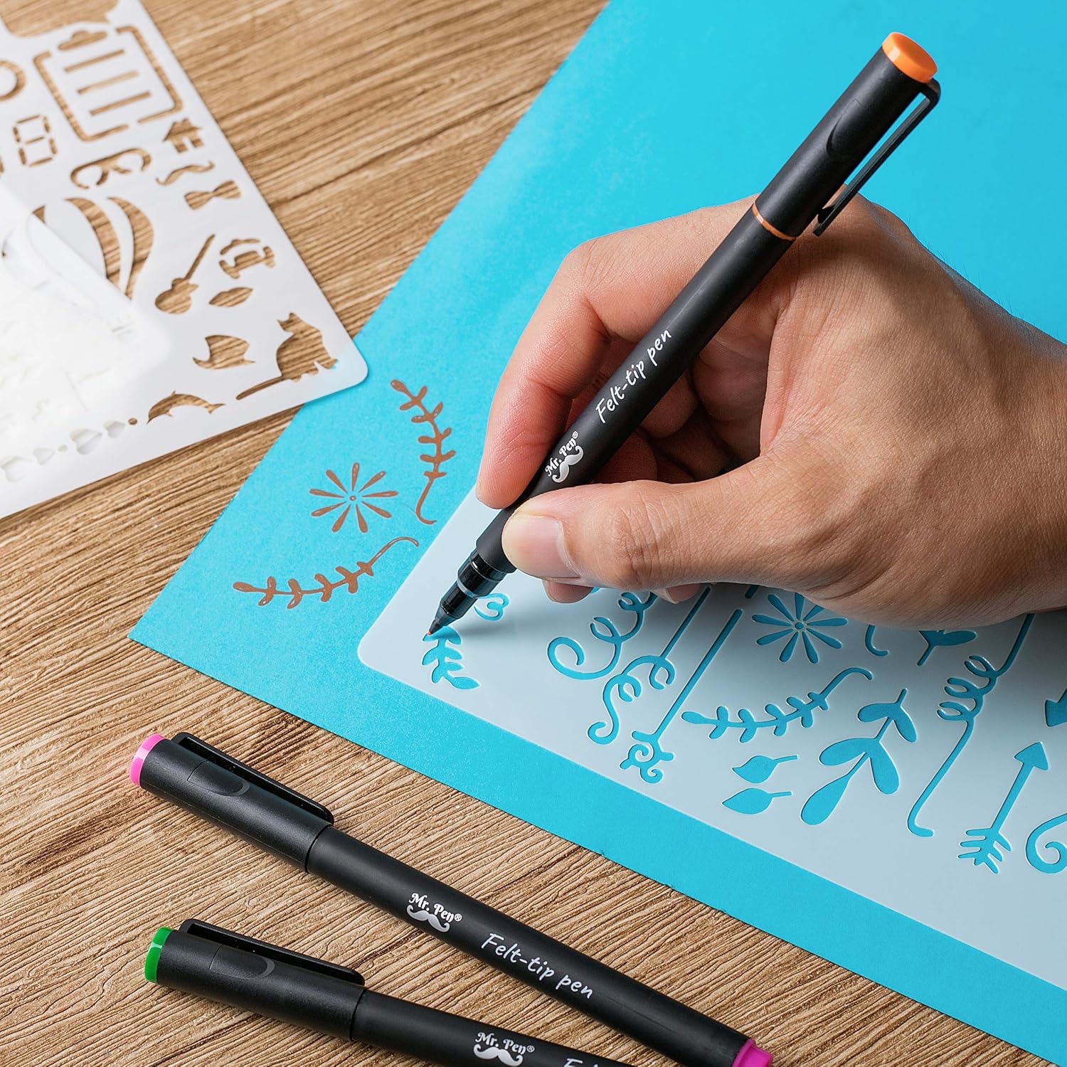 Mr. Pen- Journaling Stencil, 12 Pack, Stencils, 4x7 Inch, Bullet Journaling Supplies, Stencil Set, Journal Stencils, Journal Stencil, Planner Stencils, Bullet Journaling Stencil, Stencils for Planners : Kitchen & Dining