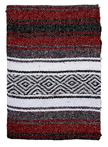 El Paso Designs Mexican Yoga Blanket – Colorful Falsa Serape Throw