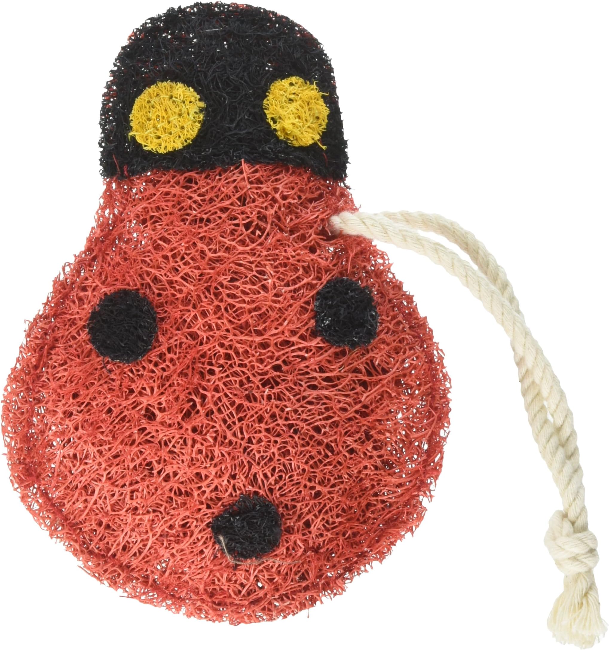 Loofah-Art 100% Natural Loofah Kitchen and Household Scrubber/Sponge, Lady Bug