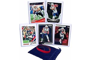 FRUZELG Julian Edelman Football Cards Assorted (5) Bundle - New England Patriots Trading Cards