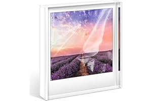 WINKINE Polaroid Frame for Polaroid i-Type/600/SX-70 Film, 4.2” x 3.5” Acrylic Picture Frame for Polaroid Film, Polaroid Display Photo Frame, Instax Polaroid Film Frames, Polaroid Frames for Pictures