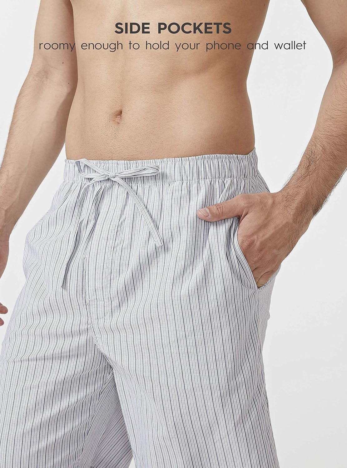 DAVID ARCHY Men's Lightweight Sleepwear Woven Cotton Button-Down Short Sleeve Pajamas Set Loungewear: Clothing