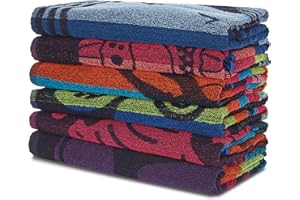 BolBom*S Cotton Beach Towels- Hammam Classic Pool Towel 30 x 60 Inches Oversized Soft Beach Towels for Adults - Luxury Bath Towels - Summer Gifts Accessories - Pack of 6