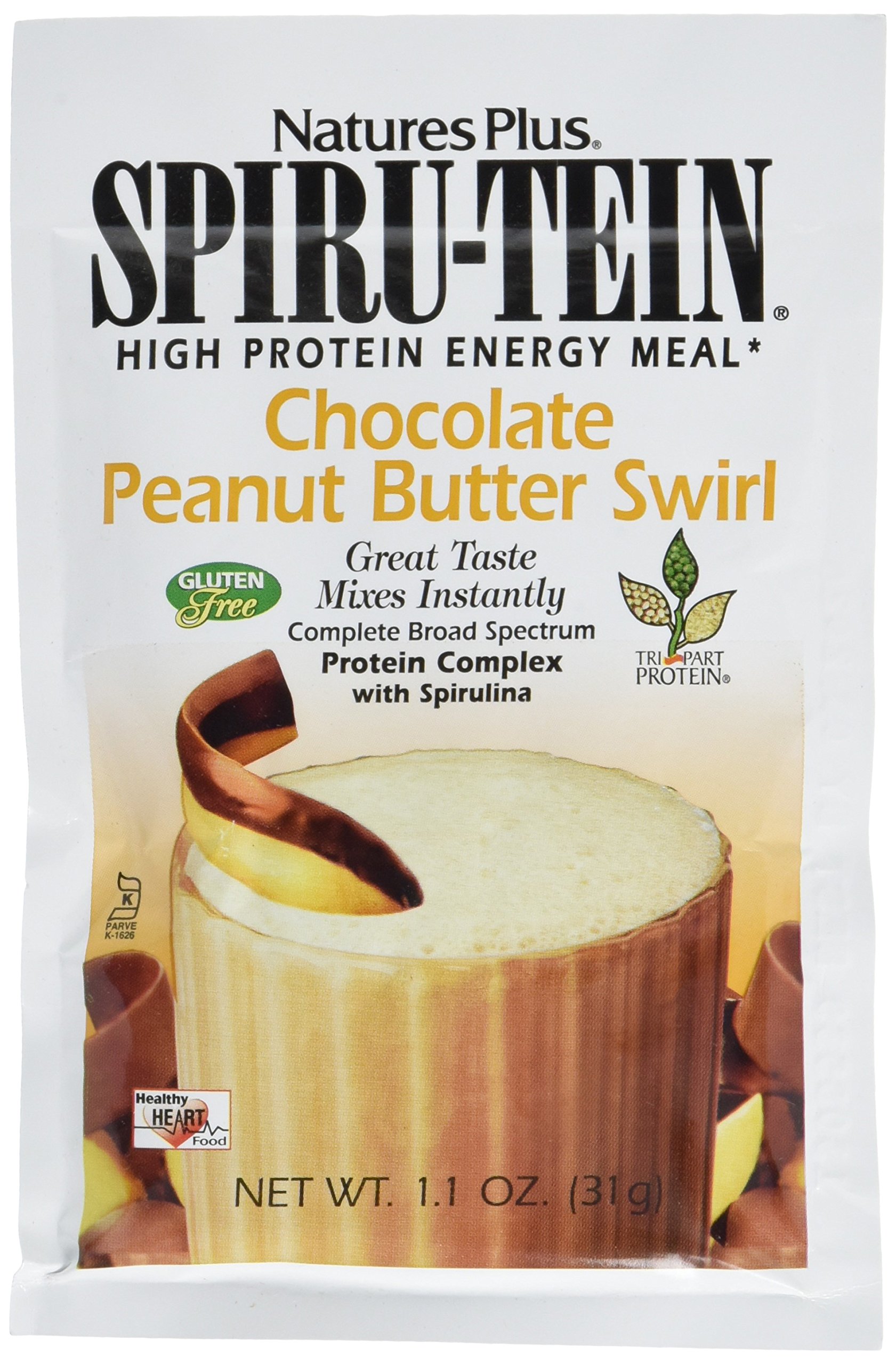 Buy NaturesPlus SPIRUTEIN Shake Chocolate Peanut Butter 8 Packets