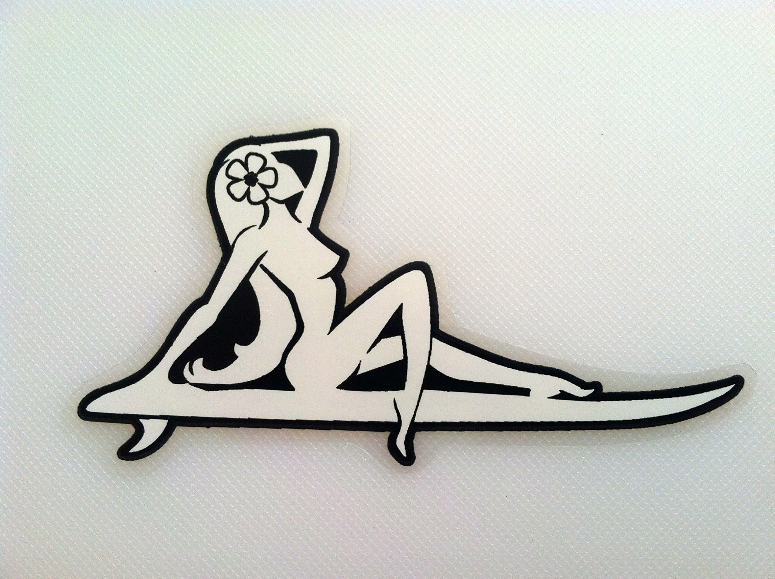 Mudflap Surfer Girl Surfing Sticker Decal
