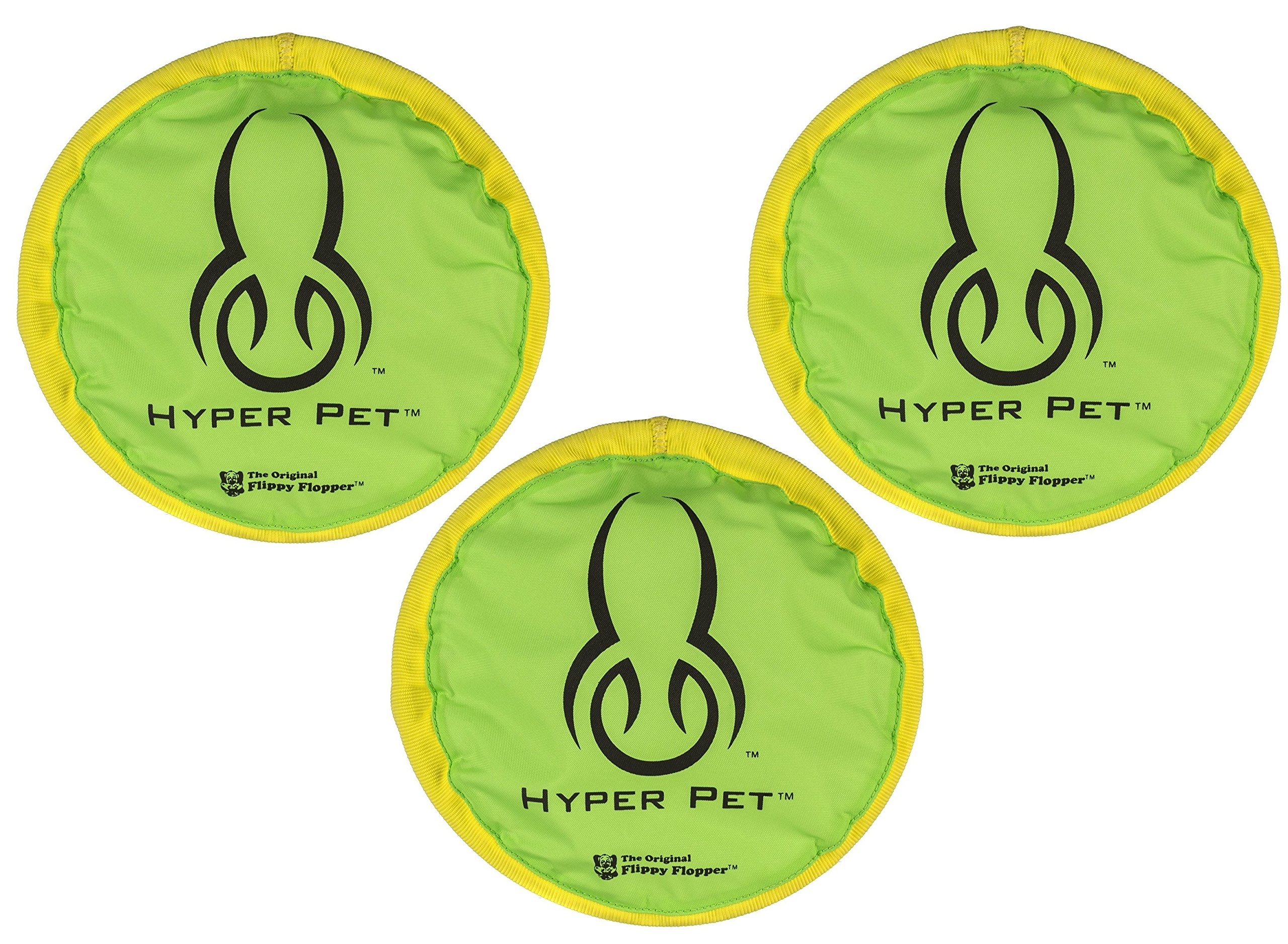 (3 Pack) Hyper Pet 9" Hyper Flippy Flopper Dog Toy, Colors May Vary