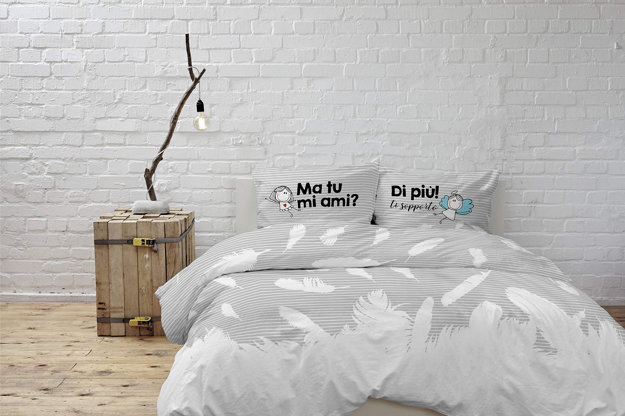 Italian Bed Linen Duvet Cover Set with Digital Print, Shine 16, 2 Places