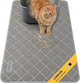 Conlun Cat Litter Mat 61x43 cm PVC Grid Mesh Trapping Quiet Grey view 1