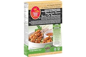 Prima Taste Singapore Satay - Sweet & Savoury Peanut Based Kebab Ready To Cook Sauce Kit, 8 boxes