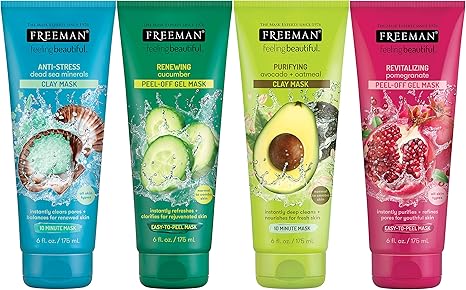 Download Freeman Facial Mask Variety Bundle 6 Fl Oz Pack Of 4 Includes 1 Tube Dead Amazon Ca Beauty PSD Mockup Templates