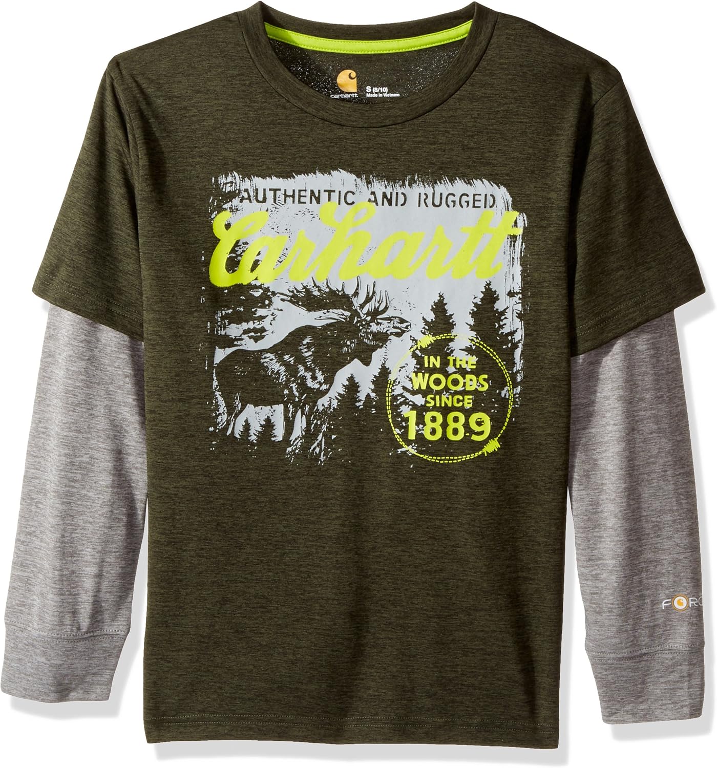Carhartt Boys' Long Sleeve Force Tee Shirt: Clothing