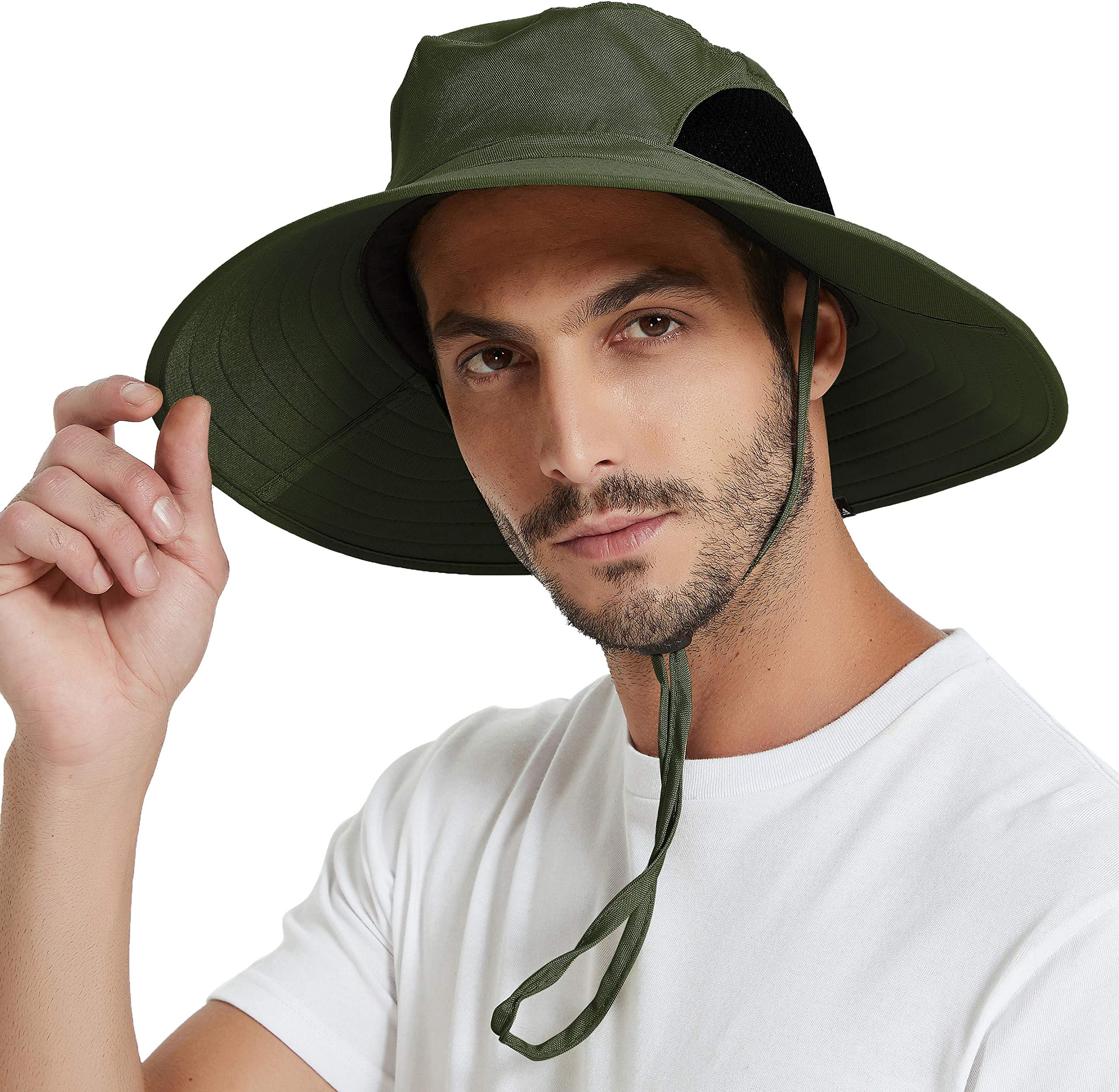 EINSKEY Sun Hat for Men/Women, Sun Protection Wide Brim Bucket Hat Waterproof Breathable Packable Boonie Hat for Fishing