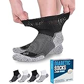 Doctor's Select Diabetic Ankle Socks for Women and Men - 4 Pairs | Unisex Adult Diabetic Socks