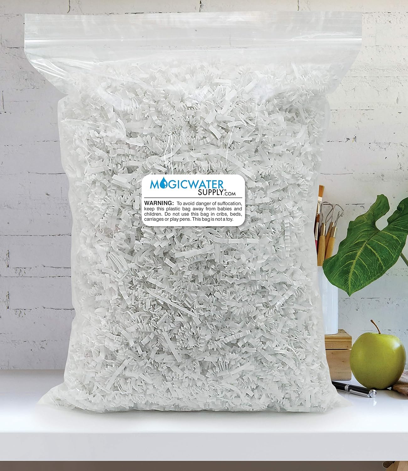 Crinkle Cut Paper Shred Filler (1 LB) for Gift Wrapping & Basket Filling - White | MagicWater Supply: Everything Else