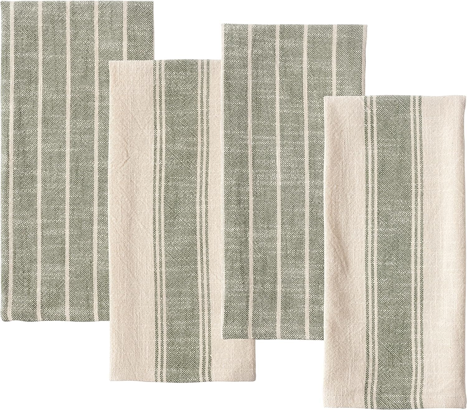 Photo 1 of KAF Home Natural Rustic Farmhouse Slubbed Kitchen Towel | 100% Cotton Dish Towel, 18 x 28 Inches | Soft and Absorbent (Olive, Set of 4)