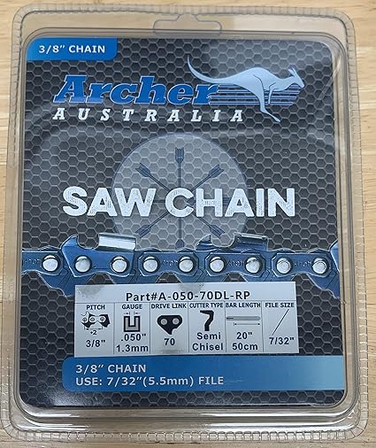 Amazon Com Archer 20 Chainsaw Ripping Saw Chain Compatible With Poulan Pro Pp5020av 3 8 Pitch 050 72rd070g Garden Outdoor