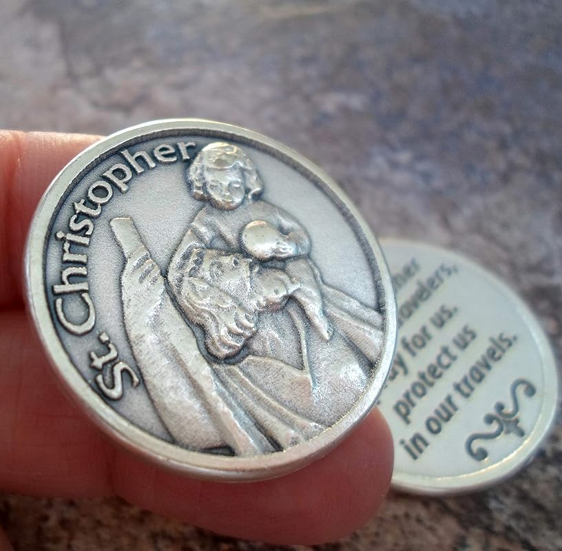 Amazon.com: Pocket Prayer Coin, Saint Christopher, Patron ...