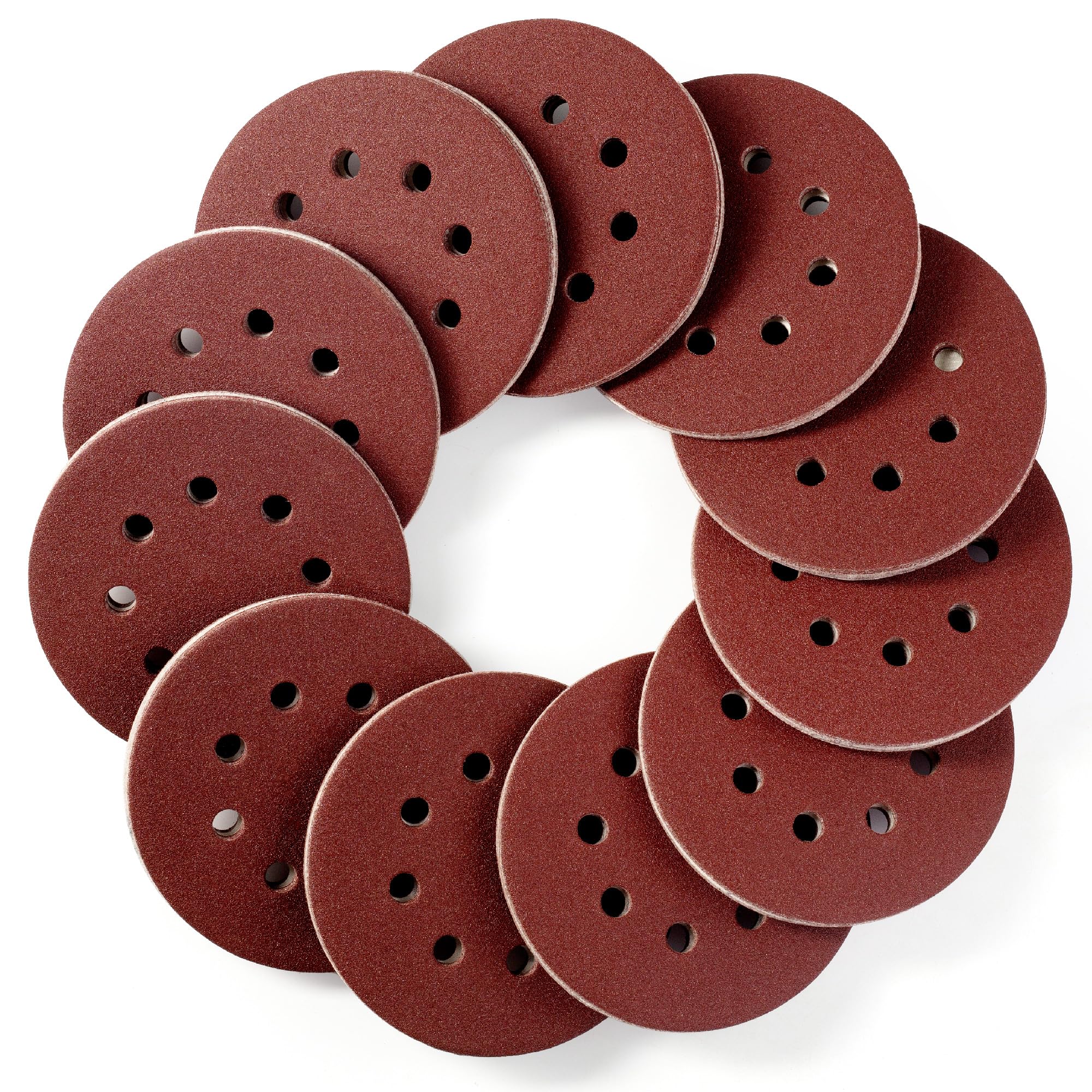 S SATC Sanding Discs 120 Grit 110PCS Orbital Sander Discs 125mm Hook and Loop Round Orbital Sander Pads for Sanding — image 1