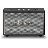 Marshall Acton IV Bluetooth Home Speaker - Black | Loud Stereo Sound with Bass and Treble Controls | Plug-in Powered | Record Player Compatible | RCA and 3.5mm Aux Inputs