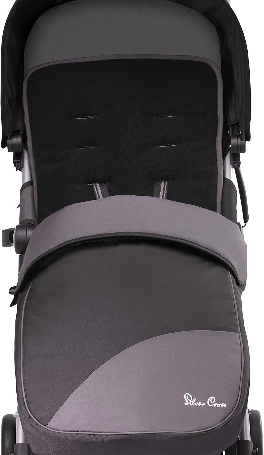 silver cross black footmuff